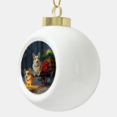 Corgi Sneeuw slee Kerstmis decoratie (Rechts)