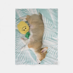 corgi snuggable fleece deken