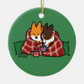 Corgi Snuggles Ornament (Voorkant)