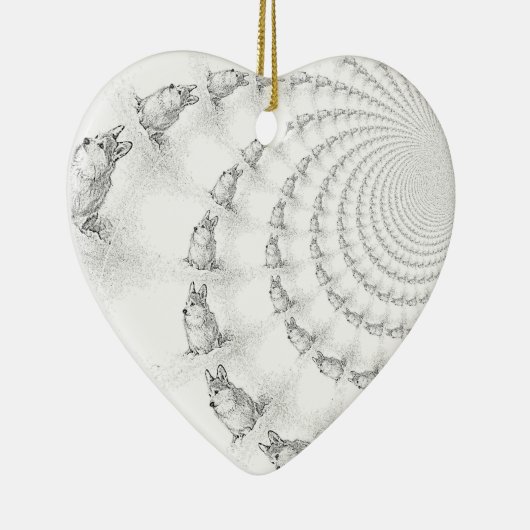 Corgi Spiral ornement cardiaque (Droite)