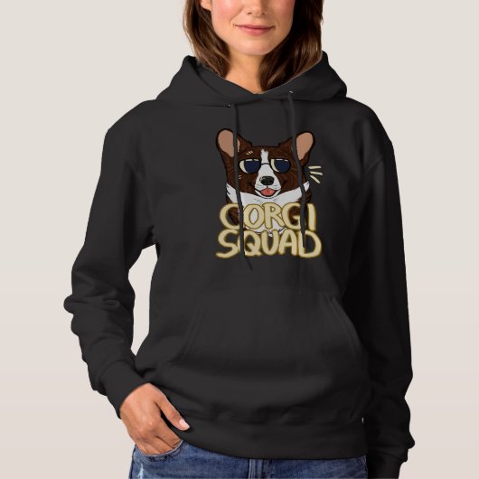 Corgi Squad Brindle Hoodie (Voorkant)