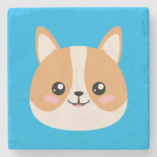 Corgi Stenen Onderzetter (Voorkant)