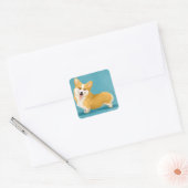 Corgi-Stickers Vierkante Sticker (Envelop)