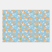 Corgi Story Kerstfeestdag Inpakpapier Vel (Voorkant 3)