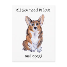 Corgi sumie waterverf schilderij