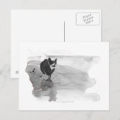 Corgi sur la carte postale de la plage (Devant / Derrière)