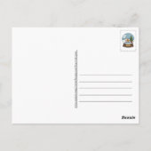 Corgi sur Patins Carte postale de Noël (Dos)