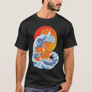 Corgi Surfer Surfen Surfplank Corgi T-shirt