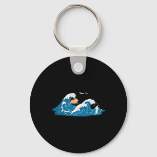 Corgi Surft Wave Welsh Dog Puppy Sleutelhanger