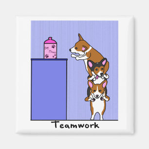 Corgi Teamwork Magnet Magneet