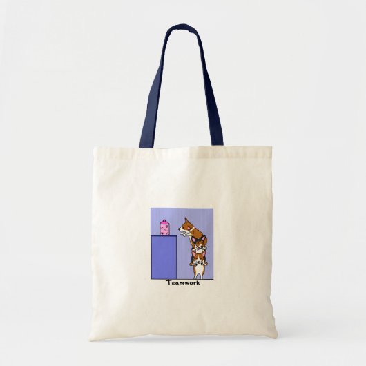 Corgi Teamwork Tote Bag (Voorkant)