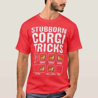 Corgi têtu Tricks Chien T-shirt Premium