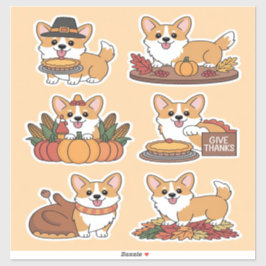 Corgi Thanksgiving  Sticker