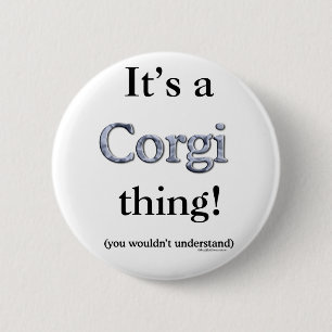 Corgi Thing Ronde Button 5,7 Cm
