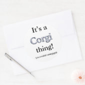 Corgi Thing Ronde Sticker (Envelop)