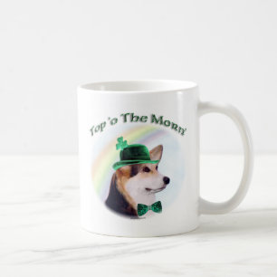 Corgi Top of the Morn'; Corgi St. Patrick's Day Koffiemok
