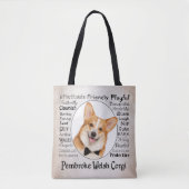 Corgi Traits Canvas tas (Voorkant)