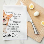 Corgi Traits keukenhanddoek (Quarter Fold)