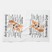 Corgi Traits Serviette de cuisine (Horizontal)