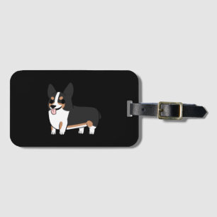 Corgi tricolore bagagelabel