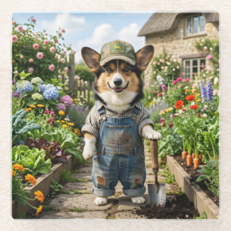Corgi Tuinman Glazen Onderzetter
