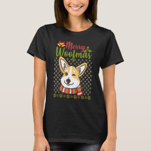 Corgi Ugly KerstSweater Merry Woofmas Dog Pun T-shirt