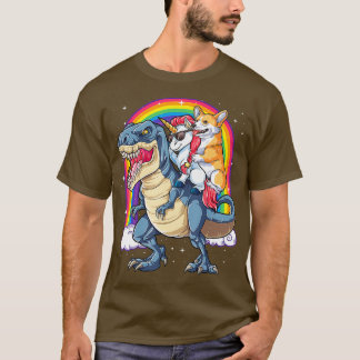Corgi Unicorn Dinosaur T-shirt T-shirt Enfants Fil