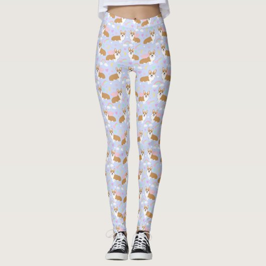 Corgi Unicorn Pastel Leggings (Devant)