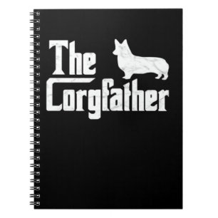 Corgi Vader de Corgfather Grappige Corgi Liefhebbe Notitieboek
