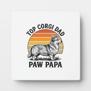 Corgi Vader T-shirt Vintage Zonsondergang Hond Pap Fotoplaat