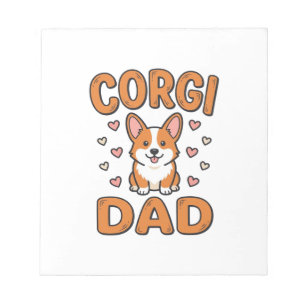 Corgi Vader Vintage Gravure Hond Liefhebber Shirt_ Notitieblok