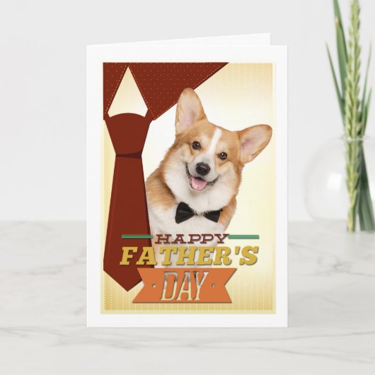 Corgi Vaderdag Kaart (Voorkant)