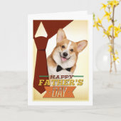 Corgi Vaderdag Kaart (Gele Bloem)