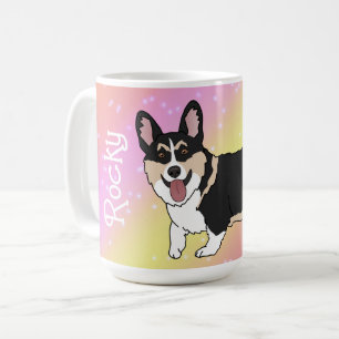 Corgi Valentijnsdag Pink Galaxy Koffiemok