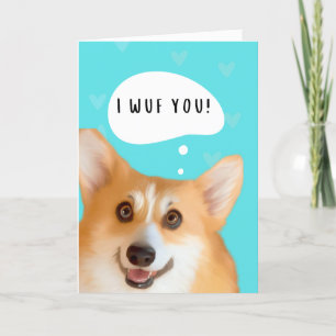 Corgi Valentijnskaart Aqua Kaart