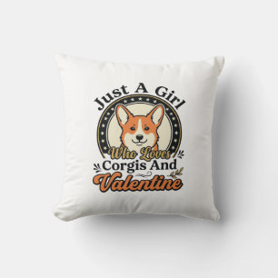 Corgi Valentijnsontwerp voor hondenliefhebbers_1 Kussen