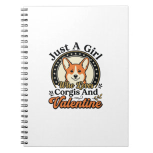 Corgi Valentijnsontwerp voor hondenliefhebbers_1 Notitieboek