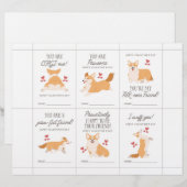 Corgi Valentine Cards for Kids Briefhoofd (Voorkant / Achterkant)