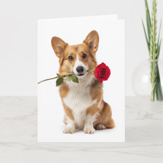 Corgi Valentine – Grote liefde met korte poten Kaart (Voorkant)