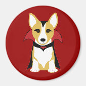 Corgi Vampire Halloween Magnet Magneet (Voorkant)