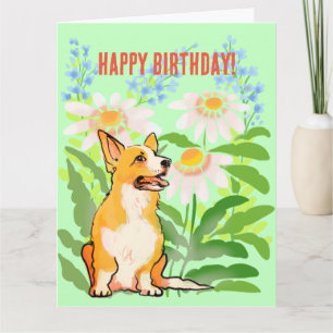 Corgi verjaardagskaart kaart