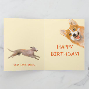 Corgi verjaardagskaart kaart