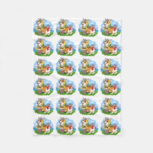 Corgi Viking Fleece Deken (Voorkant)