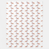 Corgi vluchtsumie-patroon fleece deken (Voorkant)