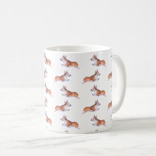 Corgi vluchtsumie-patroon koffiemok