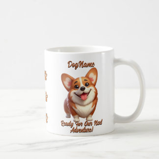 Corgi, voeg de naam van de hond toe, verander teks koffiemok