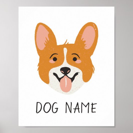 CORGI - Voeg de naam van uw hond toe Poster (Voorkant)