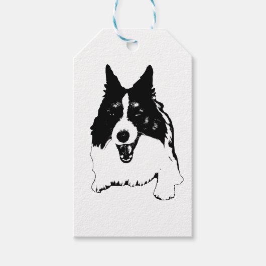 Corgi-vonklabel Cadeaulabel (Voorkant)