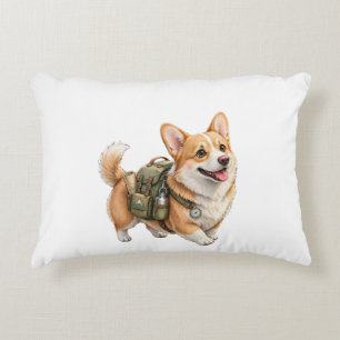 Corgi Wandelavontuur Watercolor Accentkussen Accent Kussen