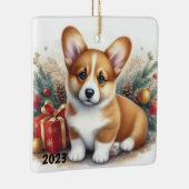 Corgi Waterverf Ornament Aanpassing Beschikbaar (Rechts)